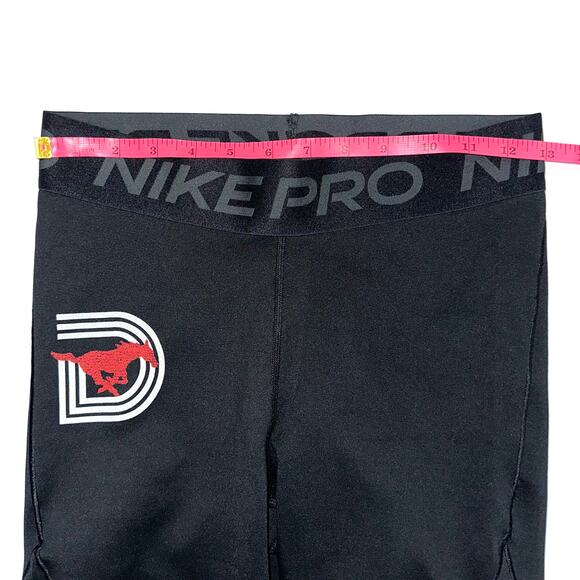 Nike Pro SMU Mustangs Black Fleece Lined Ankle Leggings Size Medium - Picture 8 of 11